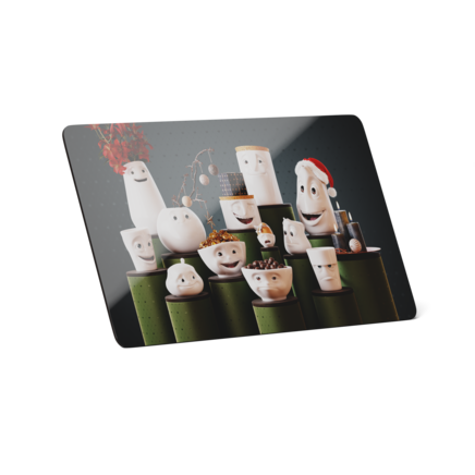 Planche à tartiner "Tasses de Noël"