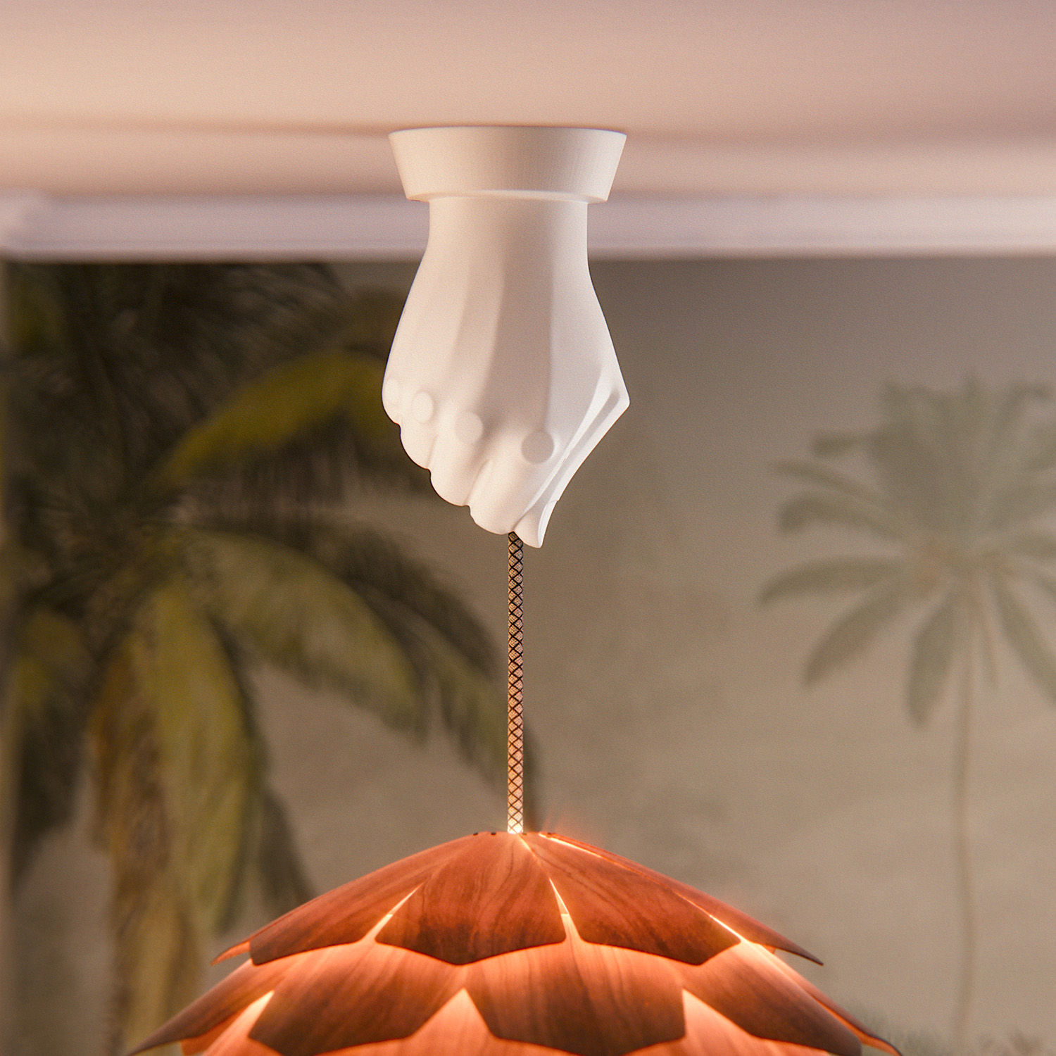 But hey, now they’re here! A new tribe of products living high up on the ceilings. Soulful characters, likeable, stylish, humorous and full of emotions. Introducing: CEELINGS – the new product family from the makers of TASSEN porcelain. Say hello to the “Handful Of Light” and “Happy Hermann” as the first members of the new CEELINGS family.