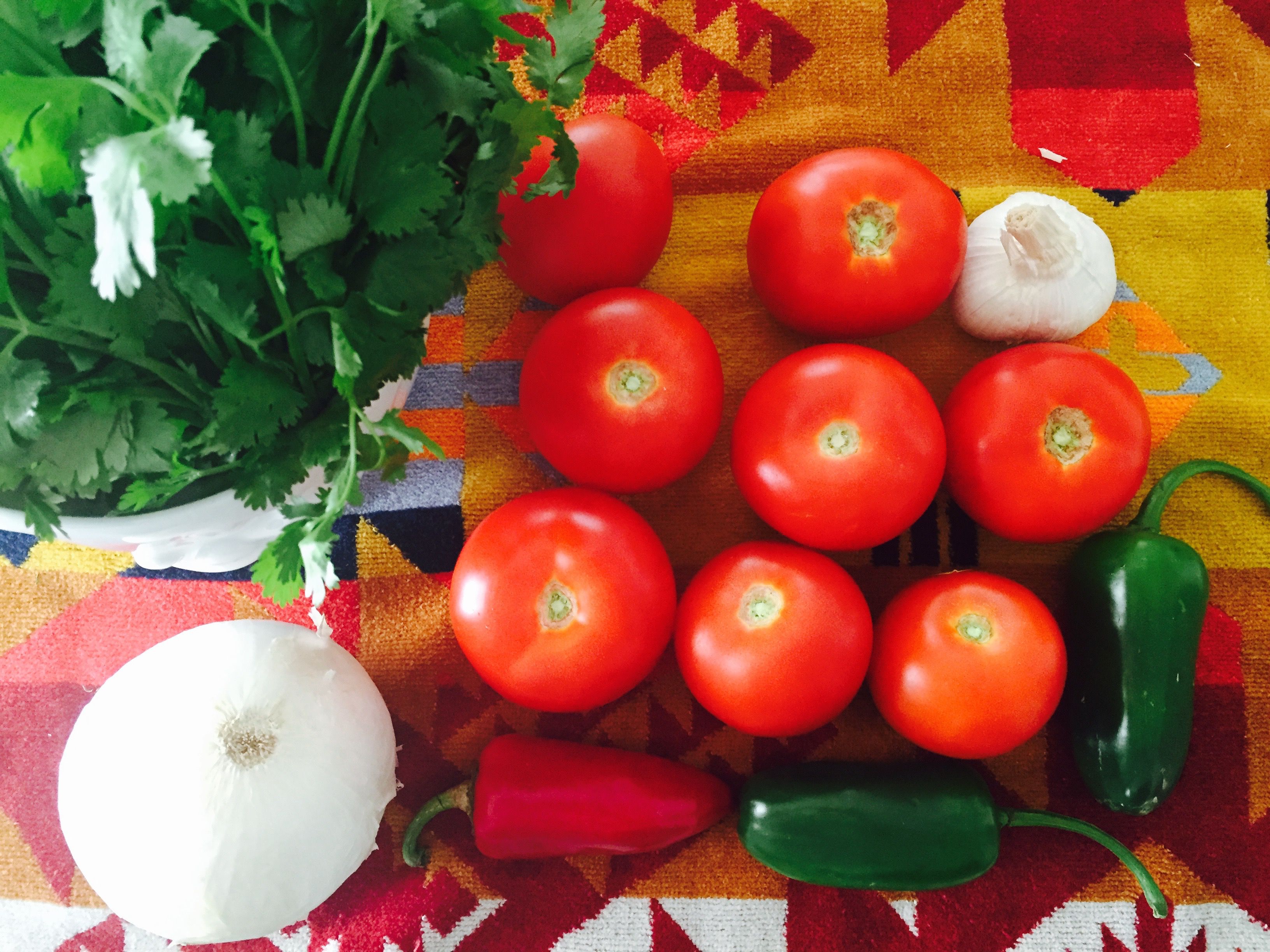 Ingredients 2 lb fresh tomatoes 2-3 jalapeno peppers 1 chili pepper 4-6 cloves garlic 1/2 white onion (the other half is for serving) For roasting the vegetables 1/4 cup vegetable oil 1 tbsp salt Add before blending Juice of 1 lime 1 tbsp salt 1 tbsp cumin Add before serving 1/2 White onion, diced 1/4 cup fresh cilantro leaves Preparation 1. Preheat the oven at 450 F and wash the vegetables and cilantro. 2. Peel the garlic and onion, cut the onion in half. Slice one half of onion into four pieces, finely dice the other half (will be added before serving the salsa). Plug the cilantro leaves and reserve for serving. 3. Remove the cores from tomatoes. Remove the seeds and tops from the jalapenos and chili pepper. 4. In a bowl, toss the tomatoes and peppers in vegetable oil and generously drizzle with salt. 5. Arrange tomatoes in an oven-safe pot or casserole dish. Insert the garlic into the tomatoes where you removed the core (that way, they won’t burn and infuse the tomatoes with flavor). The same way, stuff the jalapenos, chili peppers, and onion pieces inside the tomatoes. 6. Time to get cooking! Roast in the oven for 30 minutes at 450 degrees. When the skin on the peppers and tomatoes are showing blisters, wait a few more minutes and remove. Some blackening is okay, depends on how “roasted” you like your flavor. 7. Take the roasted vegetables out the oven and let cool for about 1/2 hour. 8. Pour roasted vegetables and juices into blender or food processor. Add lime juice and cumin. Then hit VROOM! VROOM! Pulse several times until the salsa reaches your desired consistency. 9. Pour into a bowl – we have some nice ones at the shop – and before serving, add cilantro and freshly diced onions. (If you intend to store salsa for later use, wait with adding cilantro and onions right before serving. It stays fresh longer that way.) 10. Get some chips and friends – time to get this salsa party started. You can also experiment with different peppers and adding more – or less – peppers to your salsa, or go crazy on the garlic. Some folks like to roast their peppers over the grill for that smoky finish. Others add grilled pineapple or mango to their salsa. Loco! The variations are endless and everything goes. Just make sure to wash your hands after handling the peppers and, let’s say, rubbing your face. Seriously :) Have fun and enjoy the summer season!  Your friends at TASSEN.