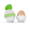 Egg cup hat apple/mint