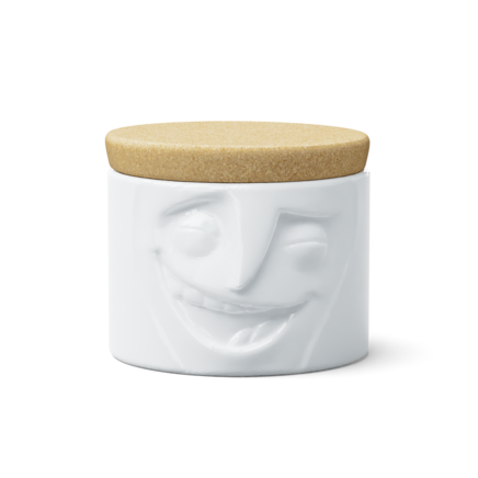 Boîte alimentaire "Bonne humeur" PM en blanc, 900 ml  Boîte alimentaire "Bonne humeur" PM en blanc, 900 ml