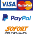  We accept Visa, MasterCard and Paypal. 