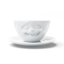 Tasse à thé "Rieur" blanc, 200 ml 