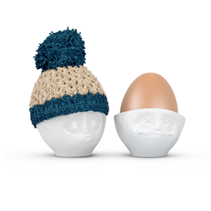 bonnet pour œuf gris/orange