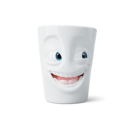 Mug avec anse "Plaisantin" blanc, 350 ml 
