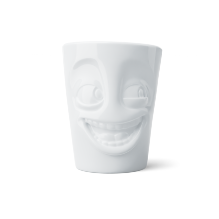 Mug avec anse "Plaisantin" blanc, 350 ml 