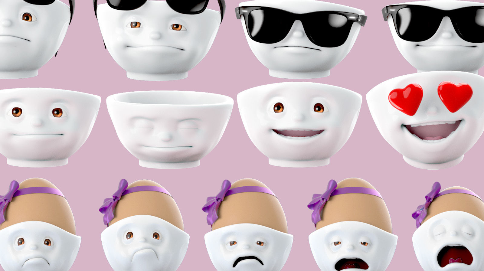  In this case, the people making it happen were part of the creative team at FIFTYEIGHT Animation (our core company and creative roots; you can learn more by visiting  58animation.com ). Although they’re not exactly rich in free time for new projects, they jumped on the EmotiCups project without hesitation. They started with the basic work to lay the foundation for this immense project, because after all, there’s a rich spectrum of emotions out there and the portfolio of EmotiCups was aiming to cover as much as possible. 